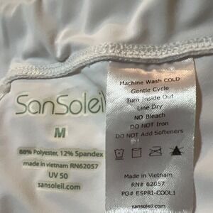 SanSoleil SolTek ICE Skort Golf Tennis UV50‎ White Pleated Pockets Medium
